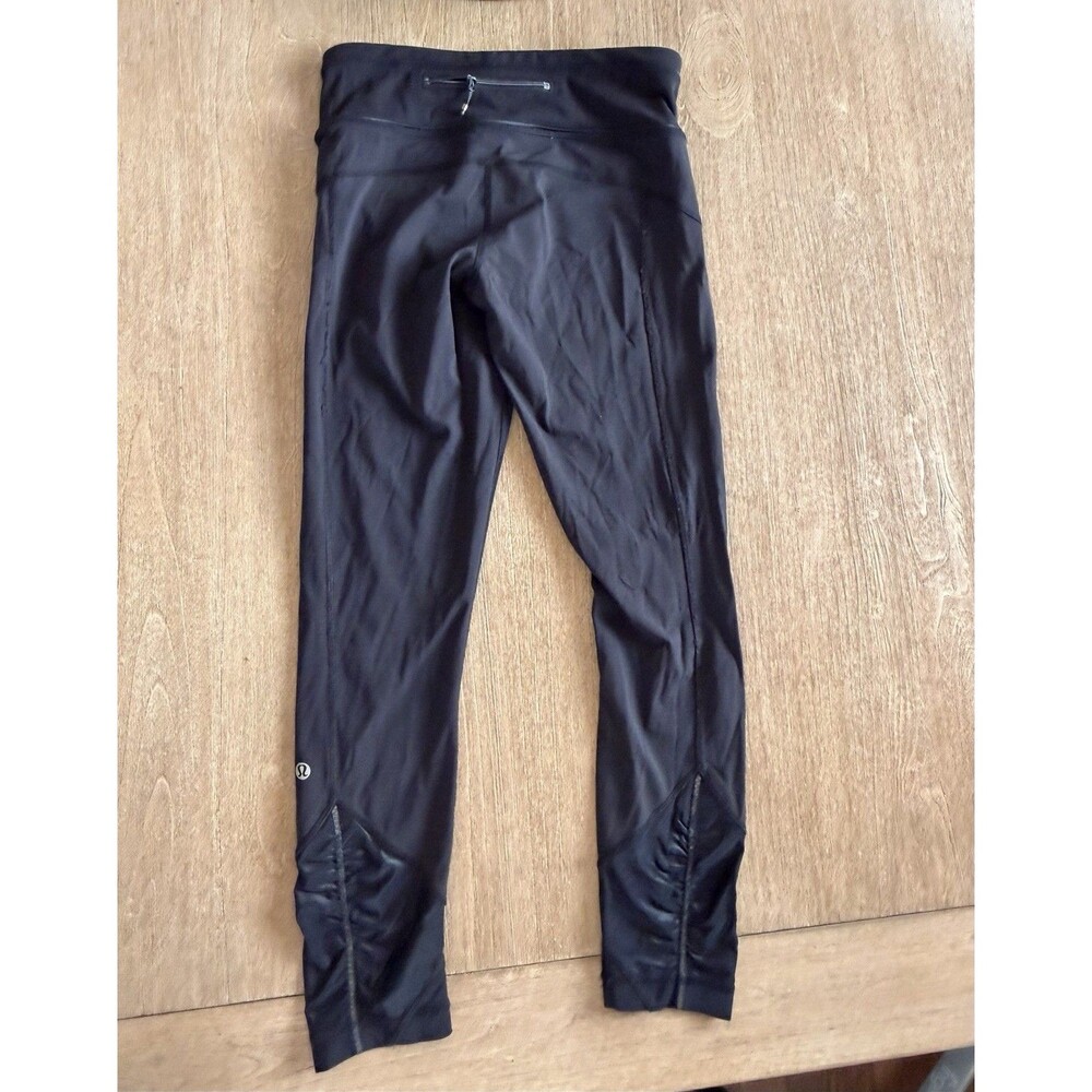 Lululemon Black Ruched Crop Leggings Women’s Athletic Pants